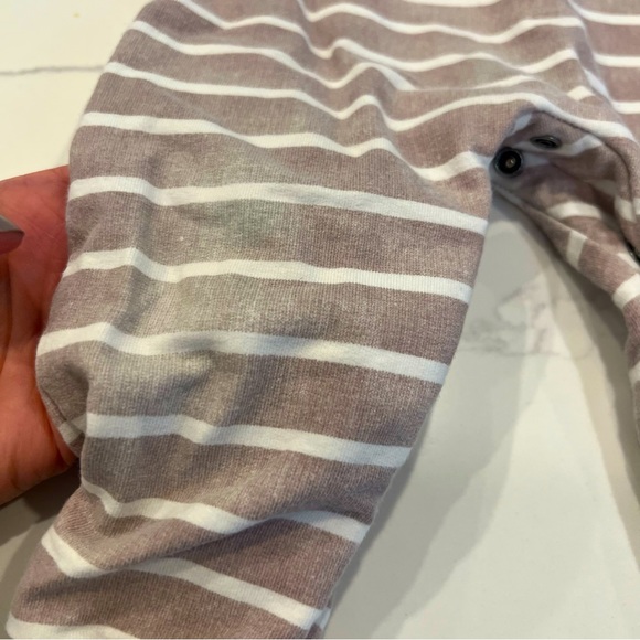 MILES‎ THE LABEL BABY Long Sleeve Striped Romper, Pink, 18m - Picture 6 of 7